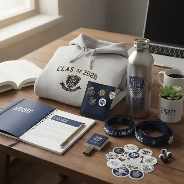 custom merchandise for Coaching institutes branded T shirts student welcome kits corporate gifting for schools colleges