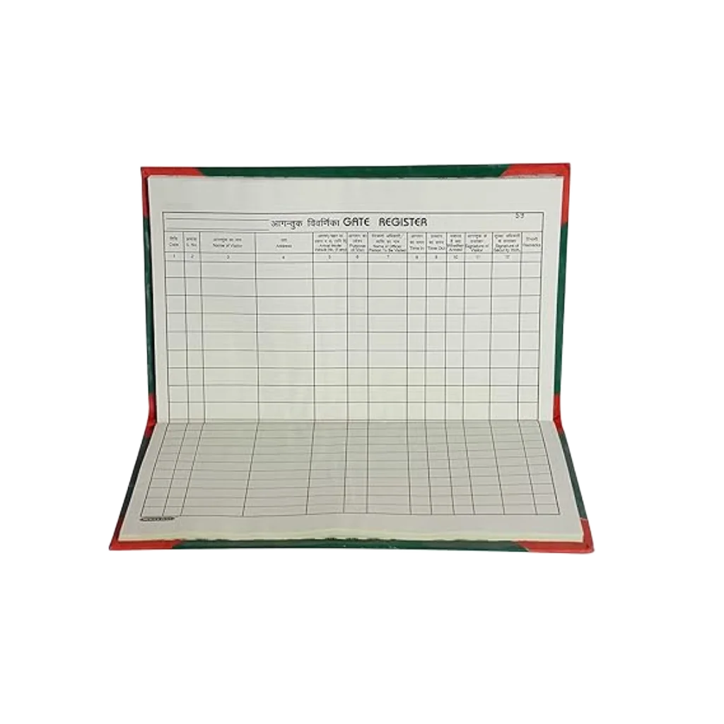 Custom Logo Attendance Register Inside