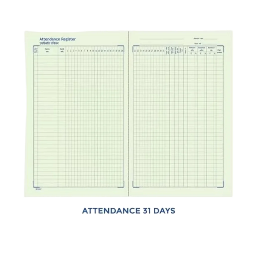 Branding Attendance Register Inside