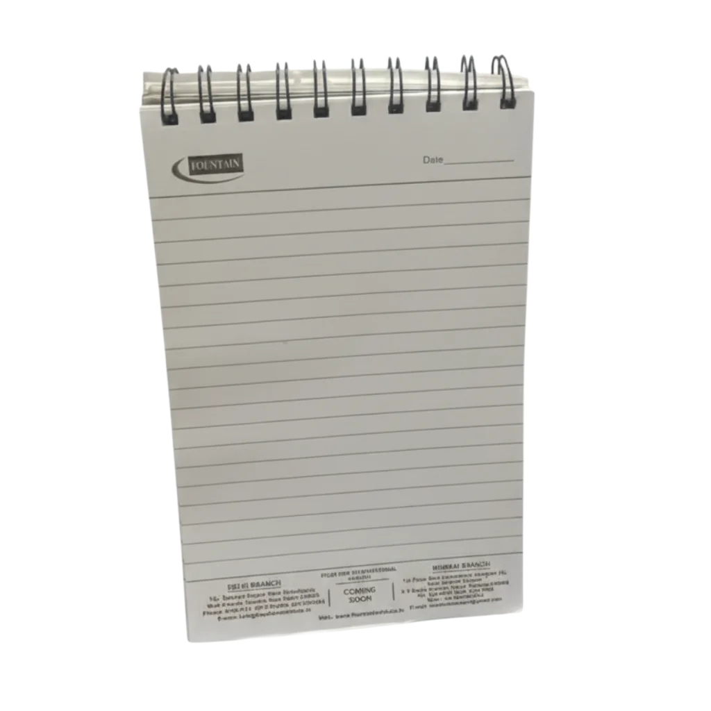 Printed Notepad Back