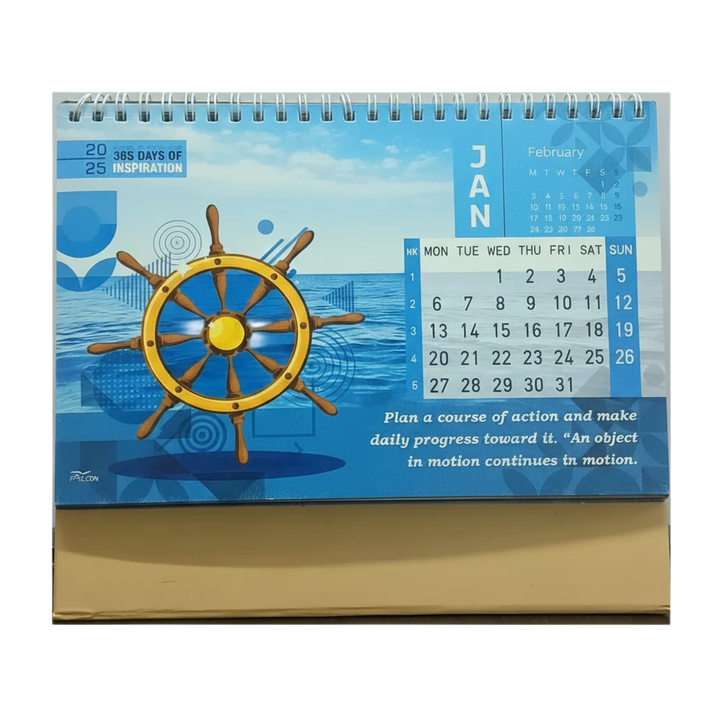 Printed Table Calendar Side