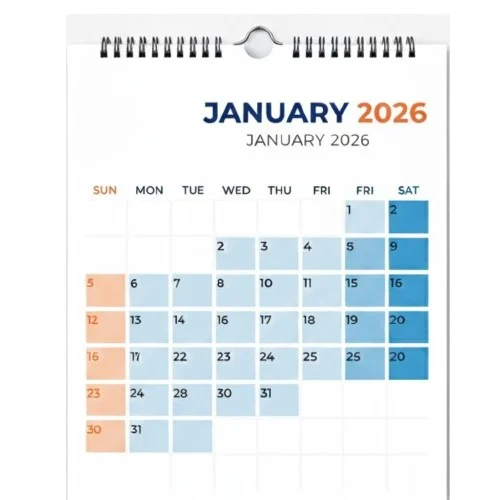 Designer Wall Calendar Detail