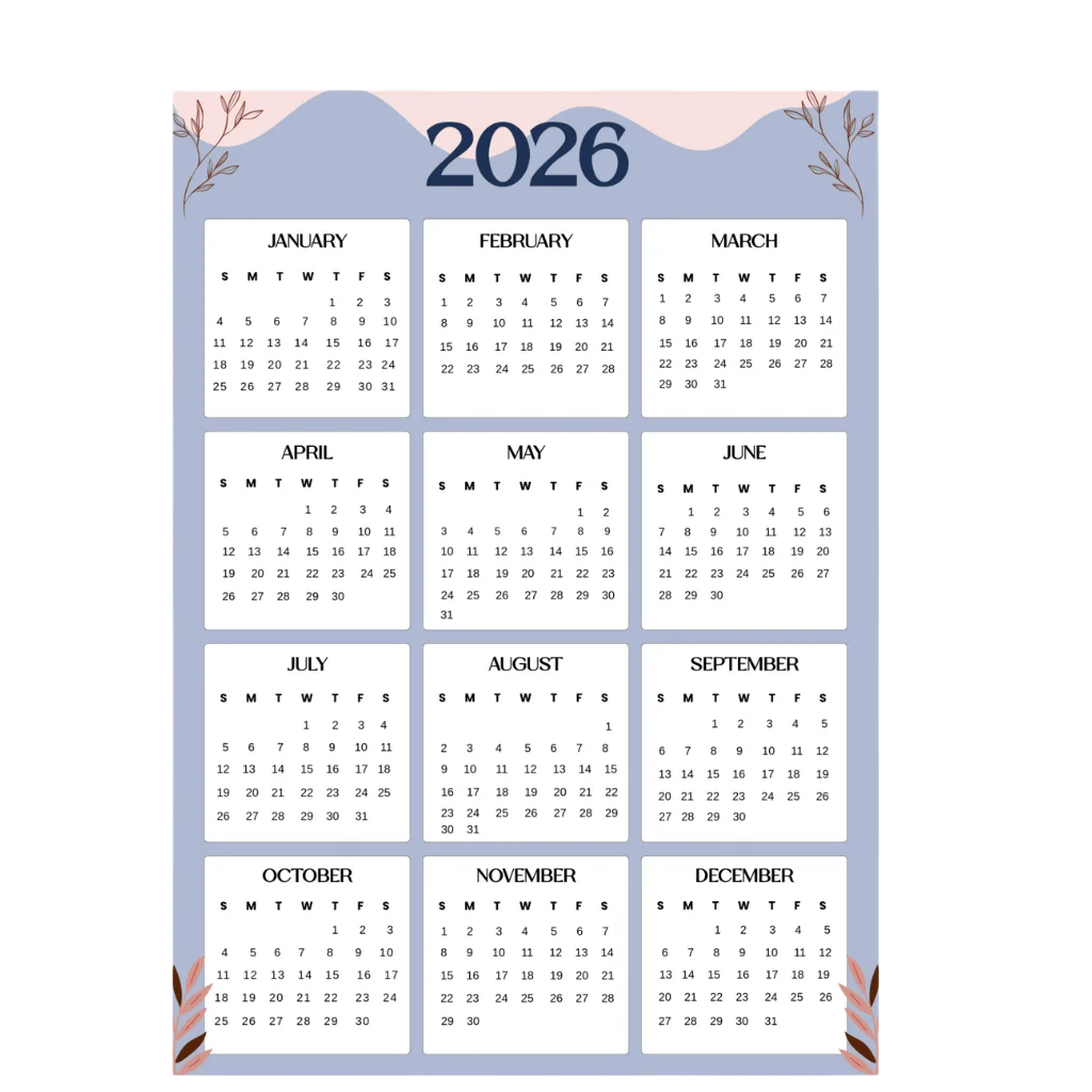 Custom Logo Wall Calendar Inside