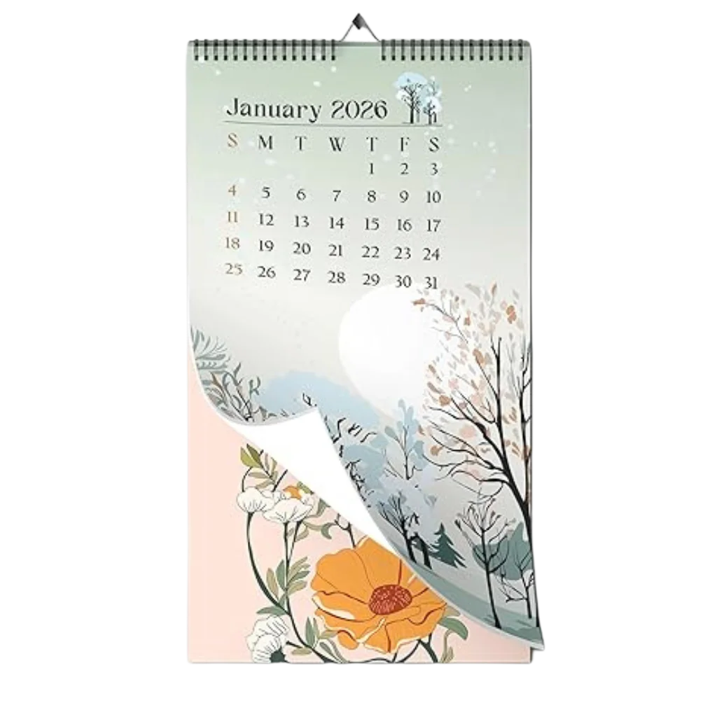 Printed Wall Calendar Open