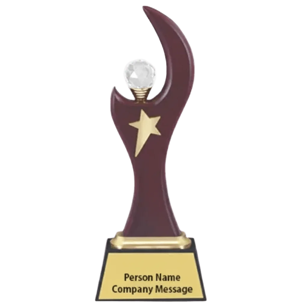 Printed Wooden Trophy Side