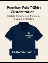 custom polo t shirt with logo printing for institutes colleges events corporate branding